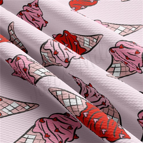 Valentine's Day Liverpool Bullet Textured Stretch Solid Strip Thick Knit Jersey Fabric