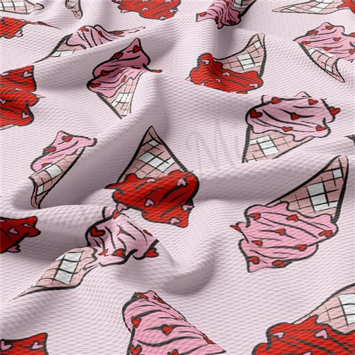 Valentine's Day Liverpool Bullet Textured Stretch Solid Strip Thick Knit Jersey Fabric