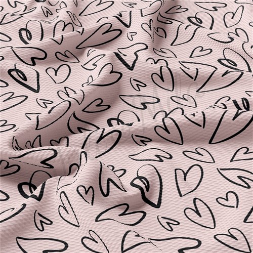 Valentine's Day Liverpool Bullet Textured Stretch Solid Strip Thick Knit Jersey Fabric