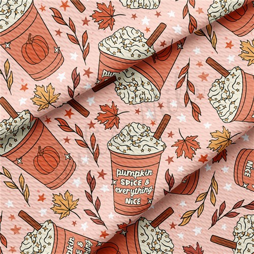 Pumpkin Printed Liverpool Bullet Textured Stretch Solid Strip Thick Knit Jersey Fabric