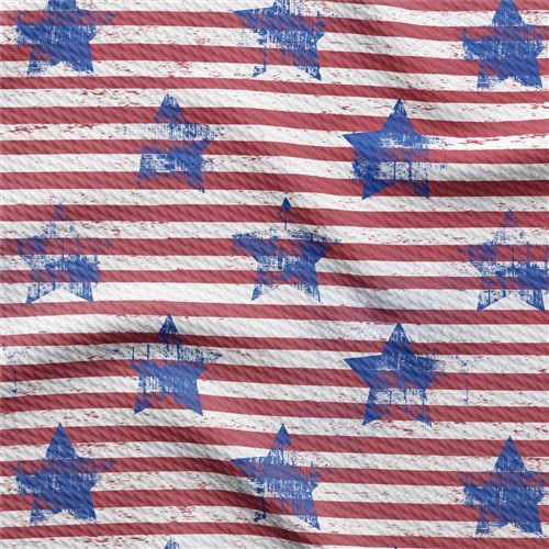 Patriotic 4th of July Printed Liverpool AA1625 & Get a Free $89.99 Embroidery Bundle