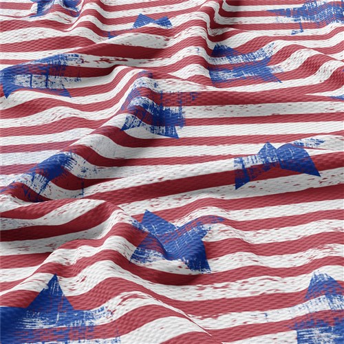Patriotic 4th of July Printed Liverpool AA1625 & Get a Free $89.99 Embroidery Bundle