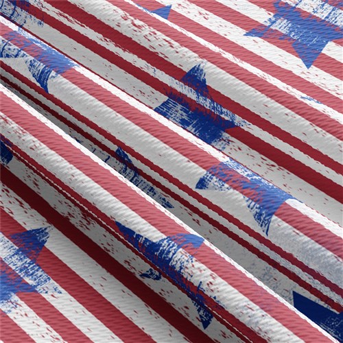Patriotic 4th of July Printed Liverpool AA1625 & Get a Free $89.99 Embroidery Bundle