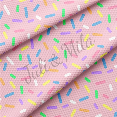 Sprinkles Printed Sprinkles Liverpool Bullet Textured Stretch Solid Strip Thick Knit Jersey Fabric