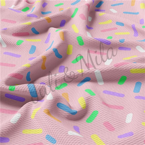 Sprinkles Printed Sprinkles Liverpool Bullet Textured Stretch Solid Strip Thick Knit Jersey Fabric