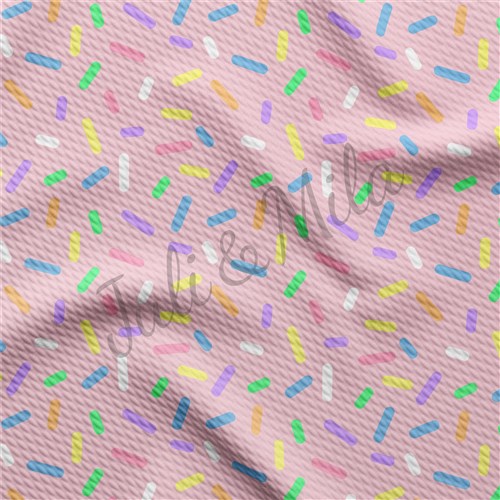 Sprinkles Printed Sprinkles Liverpool Bullet Textured Stretch Solid Strip Thick Knit Jersey Fabric