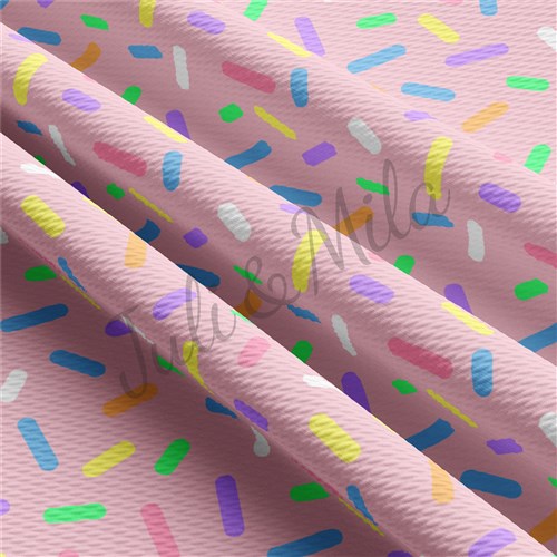 Sprinkles Printed Sprinkles Liverpool Bullet Textured Stretch Solid Strip Thick Knit Jersey Fabric