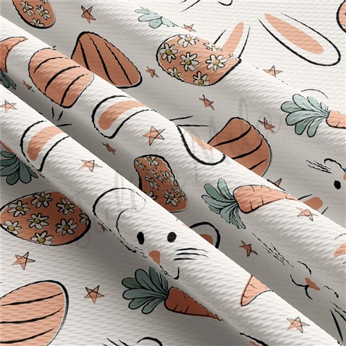 Easter Liverpool Bullet Textured Stretch Solid Strip Thick Knit Jersey Fabric