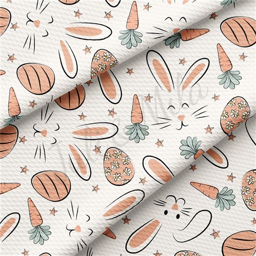 Easter Liverpool Bullet Textured Stretch Solid Strip Thick Knit Jersey Fabric