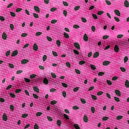 Watetrmelon Seeds Liverpool Bullet Textured Stretch Solid Strip Thick Knit Jersey Fabric