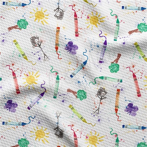 Back to School AA2379 Liverpool Bullet Textured Stretch Solid Strip Thick Knit Jersey Fabric