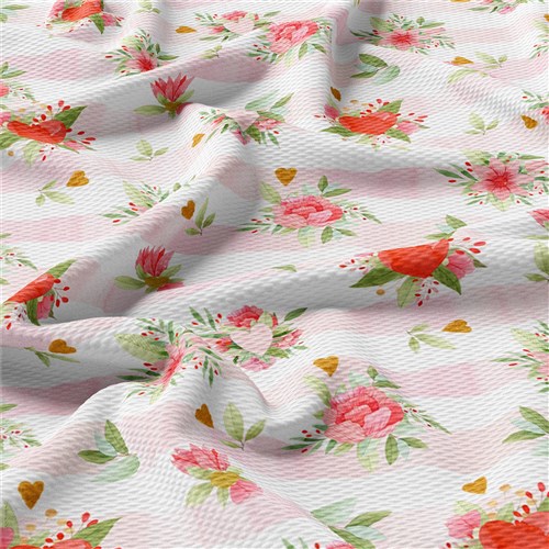 Printed Liverpool 4 Way Fabric Valentines day(V8) & Get a Free $89.99 Embroidery Bundle