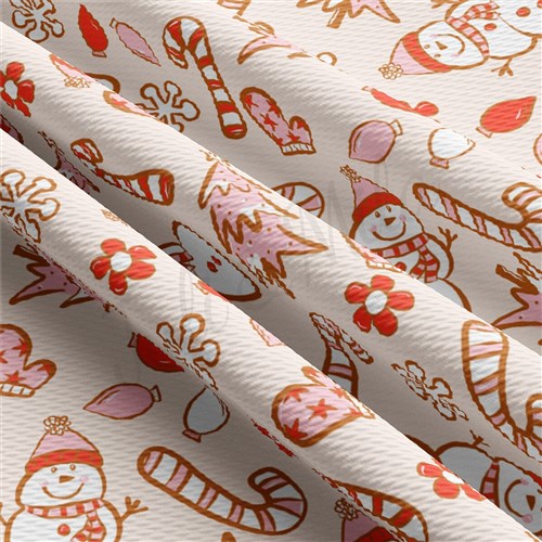 Christmas Christmas Liverpool Bullet Textured Stretch Solid Strip Thick Knit Jersey Fabric