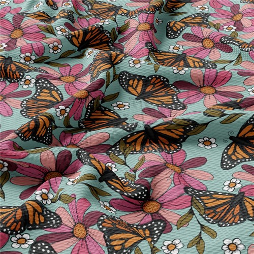 Butterflies Liverpool Bullet Textured Stretch Solid Strip Thick Knit Jersey Fabric