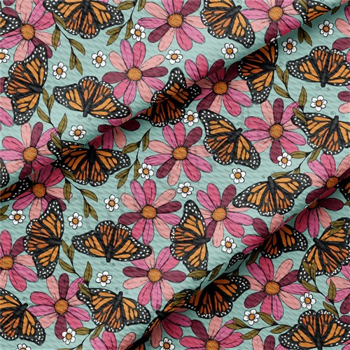 Butterflies Liverpool Bullet Textured Stretch Solid Strip Thick Knit Jersey Fabric