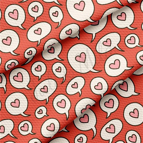 Valentine's Day Printed Liverpool Bullet Textured Stretch Solid Strip Thick Knit Jersey Fabric