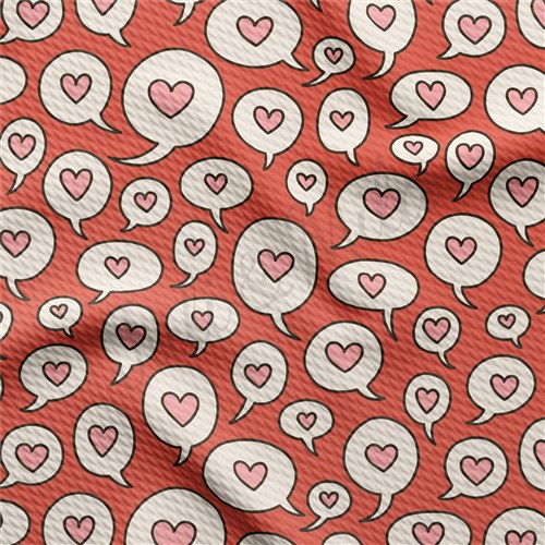 Valentine's Day Printed Liverpool Bullet Textured Stretch Solid Strip Thick Knit Jersey Fabric