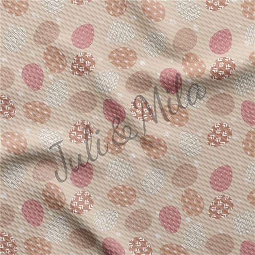 Easter Printed Liverpool Fabric Egg Bunny Pastel(E11) & Get a Free $89.99 Embroidery Bundle