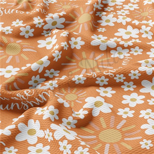 You are My Sunshine Liverpool Bullet Textured Stretch Solid Strip Thick Knit Jersey Fabric