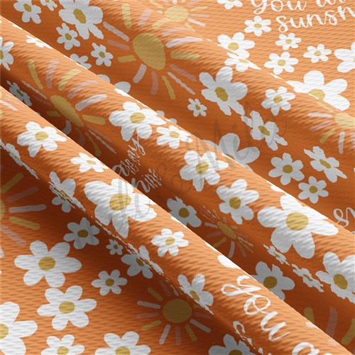 You are My Sunshine Liverpool Bullet Textured Stretch Solid Strip Thick Knit Jersey Fabric