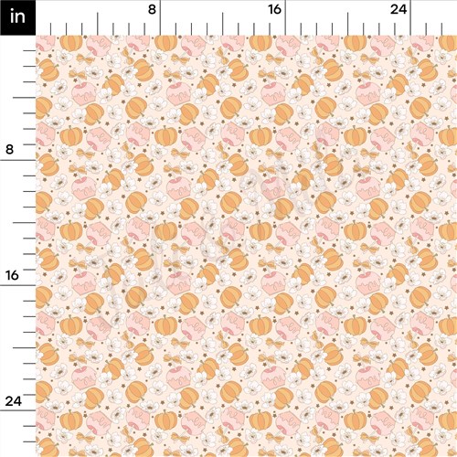 Fall Pumpkin Printed Liverpool Bullet Textured Stretch Solid Strip Thick Knit Jersey Fabric