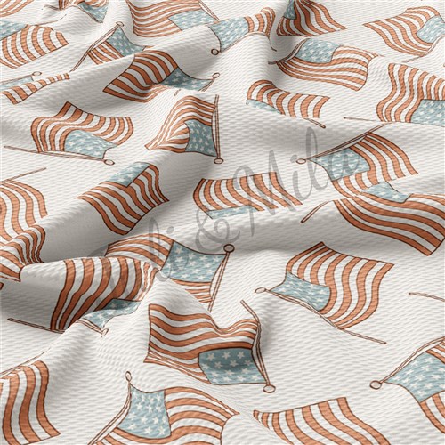 Patriotic 4th of July Printed Liverpool Fabric AA294 & Get a Free $89.99 Embroidery Bundle