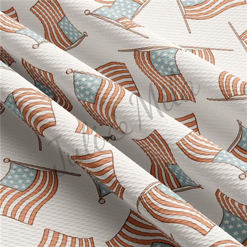 Patriotic 4th of July Printed Liverpool Fabric AA294 & Get a Free $89.99 Embroidery Bundle