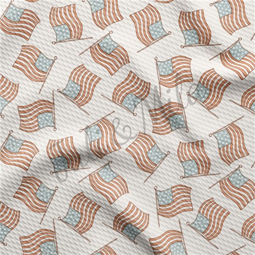 Patriotic 4th of July Printed Liverpool Fabric AA294 & Get a Free $89.99 Embroidery Bundle
