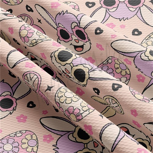 Easter Liverpool Bullet Textured Stretch Solid Strip Thick Knit Jersey Fabric