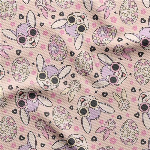 Easter Liverpool Bullet Textured Stretch Solid Strip Thick Knit Jersey Fabric