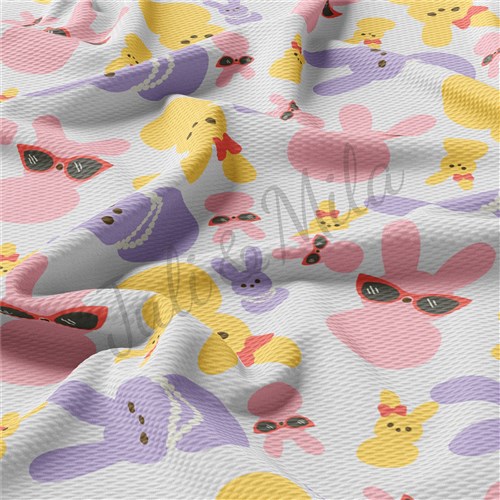 Easter Liverpool Bullet Textured Stretch Solid Strip Thick Knit Jersey Fabric