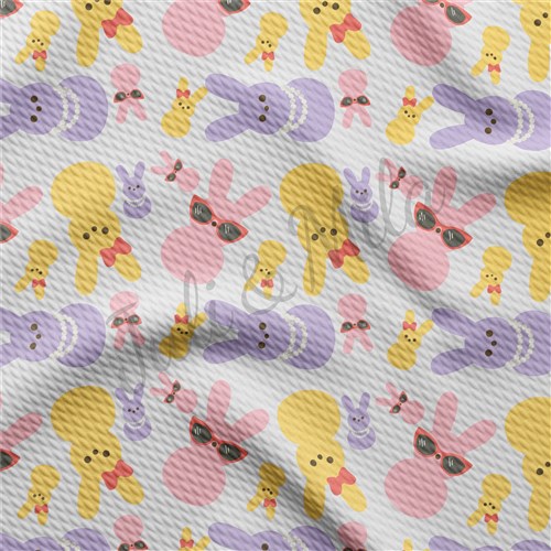 Easter Liverpool Bullet Textured Stretch Solid Strip Thick Knit Jersey Fabric