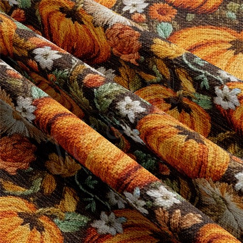 Autumn Fall Halloween Printed Liverpool Fabric AA1820 & Get a Free $89.99 Embroidery Bundle