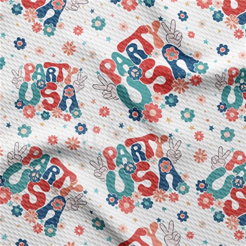 Printed Liverpool Fabric AA2522 Patriotic 4th of July & Get a Free $89.99 Embroidery Bundle