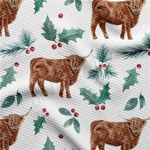 Christmas Printed Liverpool Bullet Textured Stretch Solid Strip Thick Knit Jersey Fabric