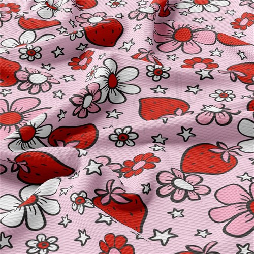 Valentine's Day Liverpool Bullet Textured Stretch Solid Strip Thick Knit Jersey Fabric