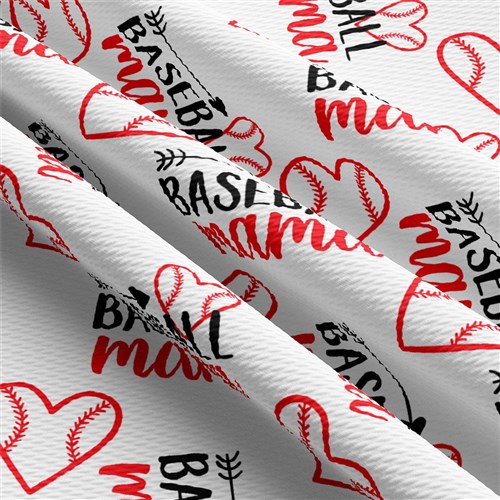 Baseball Mama Printed Liverpool Fabric AA1779 & Get a Free $89.99 Embroidery Bundle