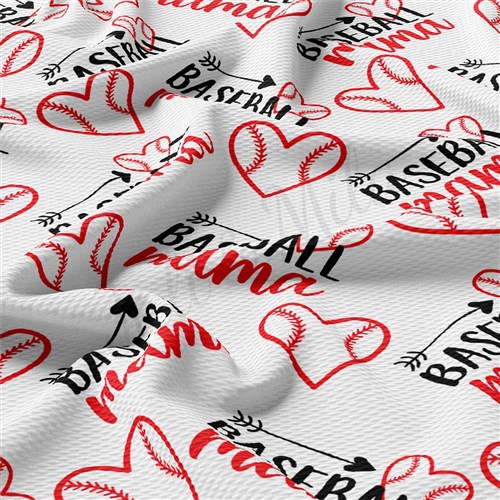 Baseball Mama Printed Liverpool Fabric AA1779 & Get a Free $89.99 Embroidery Bundle