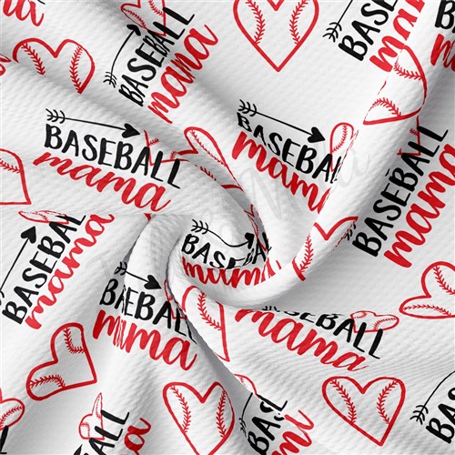 Baseball Mama Printed Liverpool Fabric AA1779 & Get a Free $89.99 Embroidery Bundle
