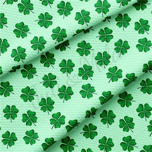 St. Patrick's Day Printed Liverpool Bullet Textured Stretch Solid Strip Thick Knit Jersey Fabric