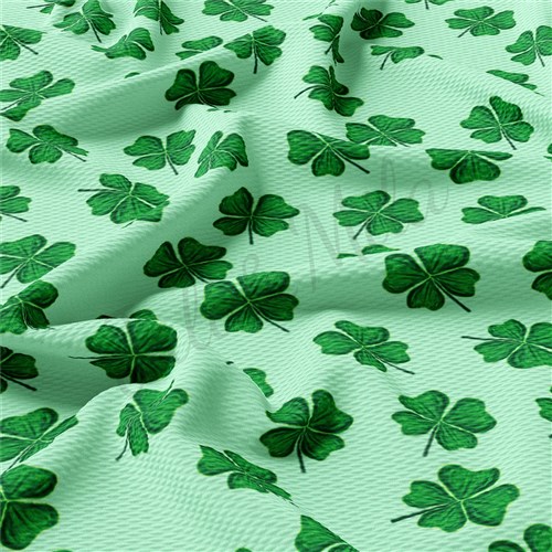St. Patrick's Day Printed Liverpool Bullet Textured Stretch Solid Strip Thick Knit Jersey Fabric