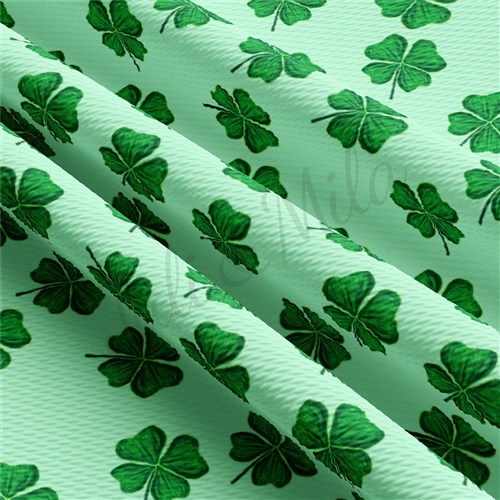 St. Patrick's Day Printed Liverpool Bullet Textured Stretch Solid Strip Thick Knit Jersey Fabric