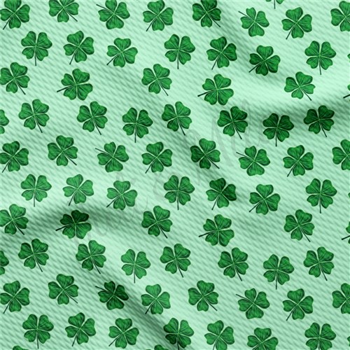 St. Patrick's Day Printed Liverpool Bullet Textured Stretch Solid Strip Thick Knit Jersey Fabric