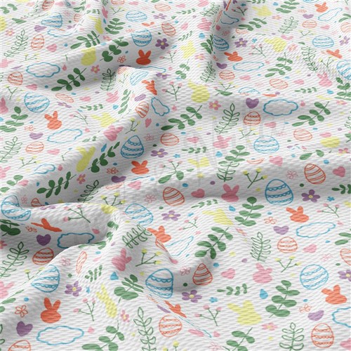 Easter AA2337 Liverpool Bullet Textured Stretch Solid Strip Thick Knit Jersey Fabric