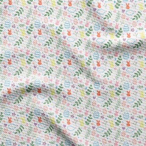 Easter AA2337 Liverpool Bullet Textured Stretch Solid Strip Thick Knit Jersey Fabric