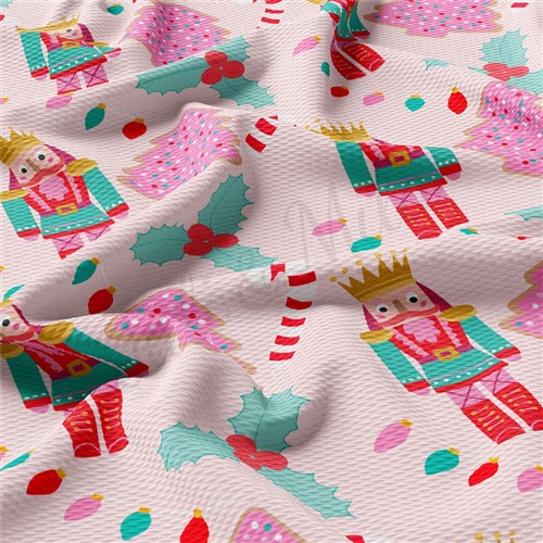 Christmas Liverpool Bullet Textured Stretch Solid Strip Thick Knit Jersey Fabric