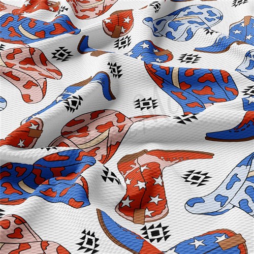 4th of July Patriotic Printed Liverpool Fabric AA1782 & Get a Free $89.99 Embroidery Bundle