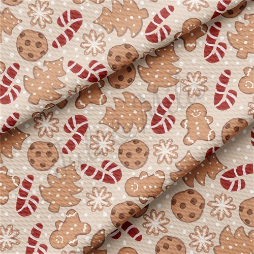 Christmas Printed Liverpool Bullet Textured Stretch Solid Strip Thick Knit Jersey Fabric