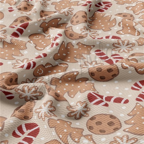 Christmas Printed Liverpool Bullet Textured Stretch Solid Strip Thick Knit Jersey Fabric