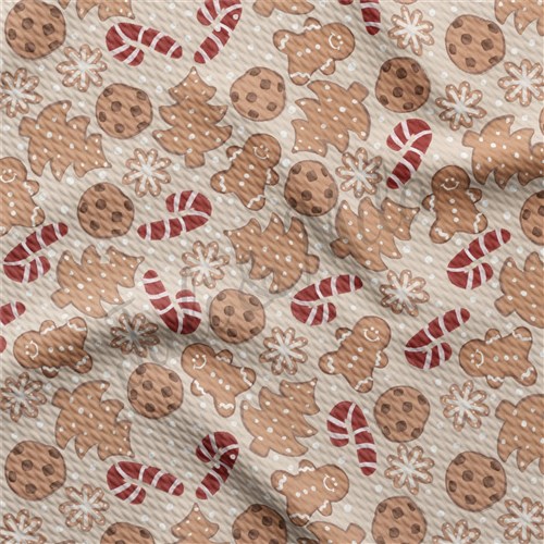 Christmas Printed Liverpool Bullet Textured Stretch Solid Strip Thick Knit Jersey Fabric